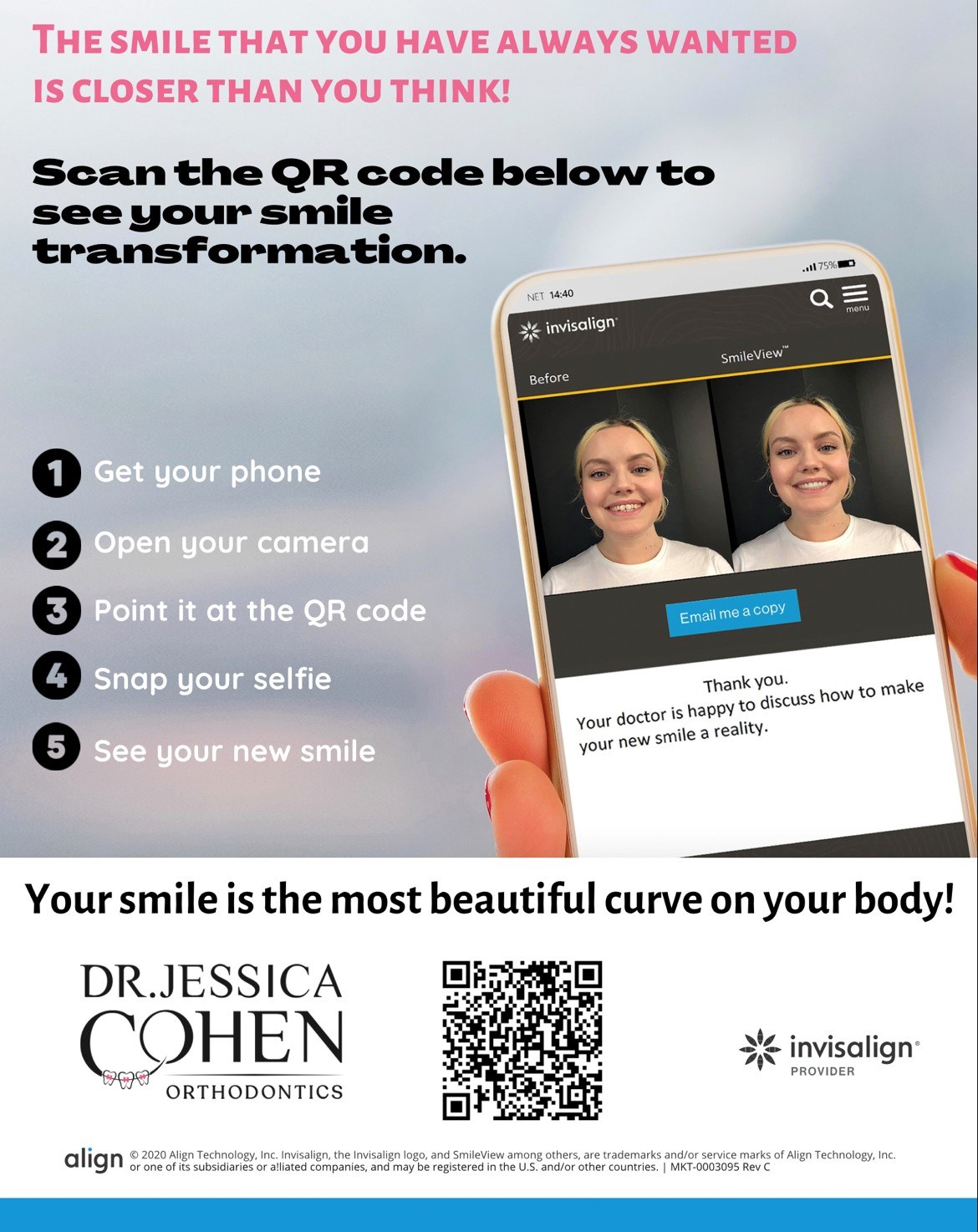 Ad for Invisalign Viewer QR code